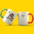 Photo-Printed Calendar Design 2-Piece Colorful Mug Set