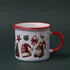 Plaid Christmas Gnome Red Enamel Mug