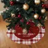 Personalised Plaid Christmas Tree Skirt for Festive Home Décor
