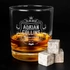 Premium Gifts for Dad Personalized Whiskey Glass Set with Wooden Box