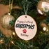 Puppy's First Christmas Personalized Pine Tree Ornament