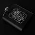 Retro Design Personalized Stainless Steel Matte Black Hip Flask