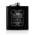 Retro Design Personalized Stainless Steel Matte Black Hip Flask