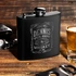 Retro Design Personalized Stainless Steel Matte Black Hip Flask