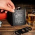 Retro Design Personalized Stainless Steel Matte Black Hip Flask