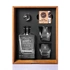 Retro Design Personalized Whiskey Set in Wooden Box