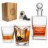 Retro Design Personalized Whiskey Set in Wooden Box