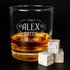 Retro Design Premium Personalized Whiskey Glass Set with Wooden Box