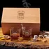 Personalised Texas Whiskey Glass Gift Set in Wooden Box
