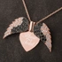 Personalised Angel Wing Heart Necklace for Her