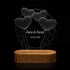 Romantic Gifts for Couples Heart Design with Name and Date 3D LED Lamp