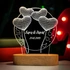Romantic Gifts for Couples Heart Design with Name and Date 3D LED Lamp