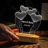 Romantic Gifts for Couples Heart Design with Name and Date 3D LED Lamp
