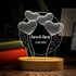 Romantic Gifts for Couples Heart Design with Name and Date 3D LED Lamp