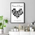 Personalised Romantic Heart Collage Canvas Art 16x24