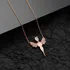 Rose Plated Silver Necklace with Angel Design as a Gift for Mother