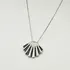 Sea Shell Pendant Gold Plated Necklace with Zirconia Stones