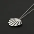 Sea Shell Pendant Gold Plated Necklace with Zirconia Stones
