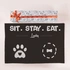 Personalised Pet Feeding Mat with Sit Stay Eat Design