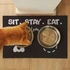 Personalised Pet Feeding Mat with Sit Stay Eat Design