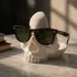 Skull Eyeglass Stand Holder - Gothic Desk Display Gift