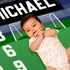 Soccer Design Milestone Baby Blanket