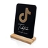Social Media Design Acrylic Plaque with Wooden Base