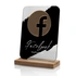 Social Media Design Acrylic Plaque with Wooden Base