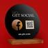 Social Media Interactive Acrylic Plate with Wooden Base