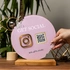 Social Media Interactive Acrylic Plate with Wooden Base