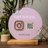 Social Media Interactive Acrylic Plate with Wooden Base