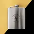 Stainless 8 Oz Steel Flask with Personalized Name Logo