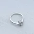 Sterling Silver Baguette Cubic Zirconia Ring for Women