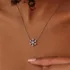 Stony Snowflake Silver Necklace