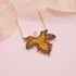 Elegant Sycamore Leaf Silver Necklace for Women