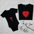 T-shirt Kids Body Combination with Key to My Heart Design for Mom