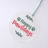 Transparent Acrylic Happy Pawlidays Pine Tree Christmas Ornament