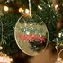 Transparent Acrylic Happy Pawlidays Pine Tree Christmas Ornament