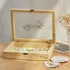 Valentine's Gift Accessory Organizer Box - Personalized Wooden Jewelry Box