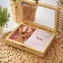 Valentine's Love Necklace Name Written Gift Box with Flower Bouquet