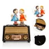 Personalised Vintage Radio Music Box with Dancing Figurines