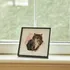 Custom Watercolour Pet Portrait in Black Square Frame