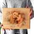 Custom Wooden Photo with Watercolor Drawing Effect as Birthday Gift for Her