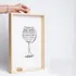 Wine Cork Collector Box with Grape Typography Design