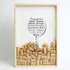 Wine Cork Collector Box with Grape Typography Design