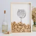 Wine Cork Collector Box with Grape Typography Design