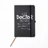 Wise Doctor Motto Black Notebook