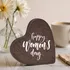 Women's Day Special Wooden Heart Decoration