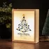 Wooden Decorative LED Lamp with Christmas Tree Design