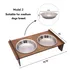 Wooden Dog Food and Water Bowl